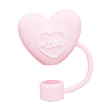 Embouts de paille en silicone en forme de cœur pour la Saint-Valentin (lot de 6)