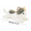 Vit plysch kattleksak realistisk design 43 cm 3