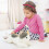 Vit plysch kattleksak realistisk design 43 cm 5