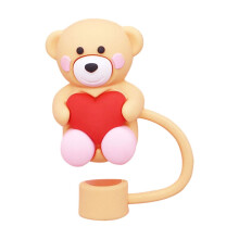 Couvre-pailles en silicone réutilisables pour la Saint-Valentin (lot de 6)