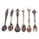 Ensemble de 6 mini-ustensiles vintage en laiton rouge 1