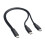 Cabo divisor USB-C para carregamento rápido de 30 cm 1