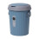 Plastic Round Trash Can with Snap-On Lid 1.5 Gallon 2