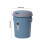 Plastic Round Trash Can with Snap-On Lid 1.5 Gallon 3