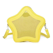 Dámska crossbody kabelka v tvare hviezdy z umelej kože cez rameno