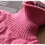 Kids' Solid Color Sweater, Warm Fall Winter Top, Hot Pink, 5