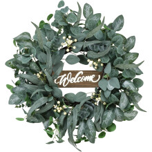 Eucalyptus Welcome Sign 24 inch Outdoor Farmhouse Decor