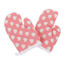 Gants de cuisine roses en coton, protection de cuisson, 2 pièces