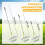 Thatch Rake Dethatcher - 15-Inch Wide Lawn Rake, Stainless Steel Adjustable Handle Garden Rake 9
