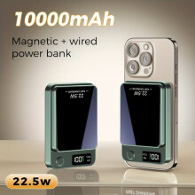 Batería externa magnética de 10000 mAh, 15 W para iPhone, 22,5 W para Android.