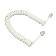 Cabo espiralado para fone de ouvido de 1,8 m (6 pés) com conector RJ9 4P4C