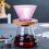 Cafetera de vidrio con base de madera para 1 taza. 1