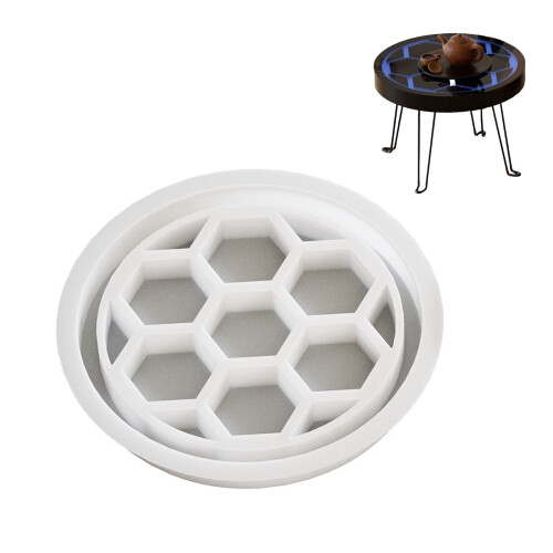 Silikonform, rund, stor, 10 tommer, solid, fleksibel
