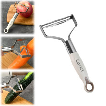 Stainless Steel Vegetable Chopper and Peeler Beige
