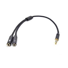 Headset mikrofon splitterkabel til PC 3,5 mm han til dobbelt