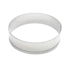 Aros redondos de acero inoxidable para pasteles (paquete de 3)