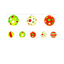 Guirlande lumineuse LED globe rouge et verte 20 LED avec télécommande