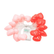 Guirlande lumineuse en forme de cœur pour la Saint-Valentin, rouge et rose, 2 m
