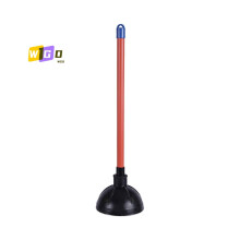 Ventouse de toilette à manche en plastique 45 cm rouge et noir