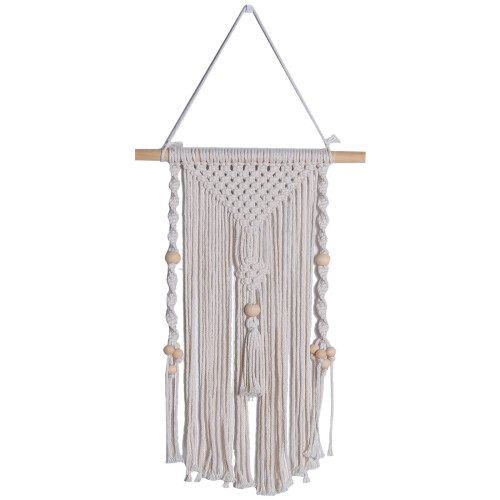 Macrame de perete cu decor boho, 45 x 29 cm