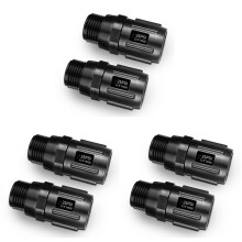 Drip Irrigation Pressure Regulator 25 PSI 3/4 Inch Hose Thread Drip Irrigation Pressure Reducer - 6 Pack