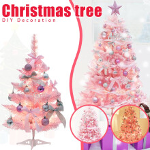 Pink Mini Christmas Tree with Lights 23.6 inch