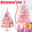 Pink Mini Christmas Tree with Lights 23.6 inch 1