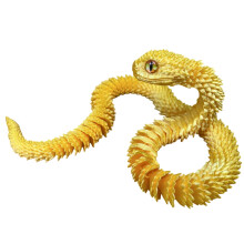 Jouet serpent imprimé en 3D - Articulations entièrement mobiles et design réaliste, figurine en plastique durable pour la décoration et le jeu