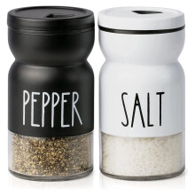 Farmhouse Salt and Pepper Shakers Set with Adjustable, Decor, Cute Shaker Set