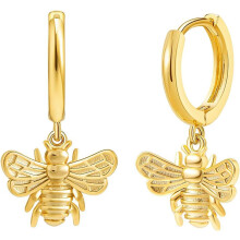 Huggie Earrings for Women 14K Gold Plated Beach Theme Drop