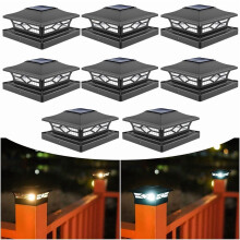 Solar Post Lights for Deck and Fence – IP44, 2 Modes,