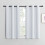 Rideaux thermiques occultants gris-blanc, 2 panneaux 1
