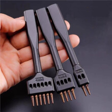 Set di Punzoni per Cuoio In Acciaio da 1,0 mm, Spaziatura da 4 A 6 mm, Scalpello per Fori Rotondi e Cuciture, Strumenti Professionali per La
