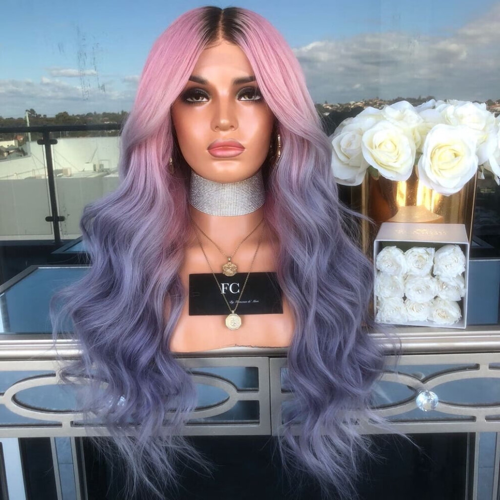 Human Hair Wig for Women Black Long Curly Straight Wavy