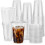 Copos de plástico com tampa e canudo, 24 oz, 100 unidades. 1