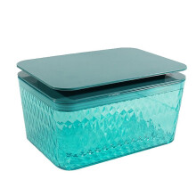 Distributeur de lingettes portable avec couvercle, bleu, taille standard