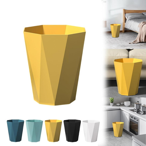 Polygon small wastebasket – durable garbage bin, 1 unit