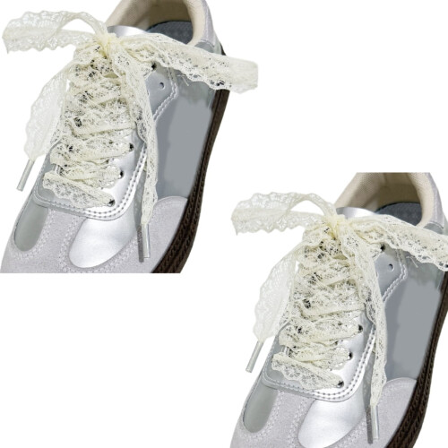 Elegant Lace Shoelaces for Sneakers 3 cm Width 1 Pair