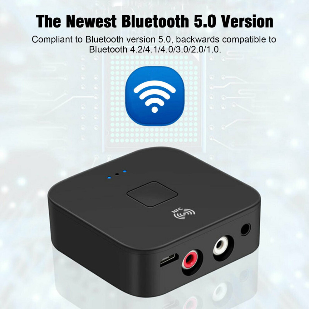 Bluetooth 5.0 Rca Audio Receiver With 3.5Mm Aux And Nfc 913211381519