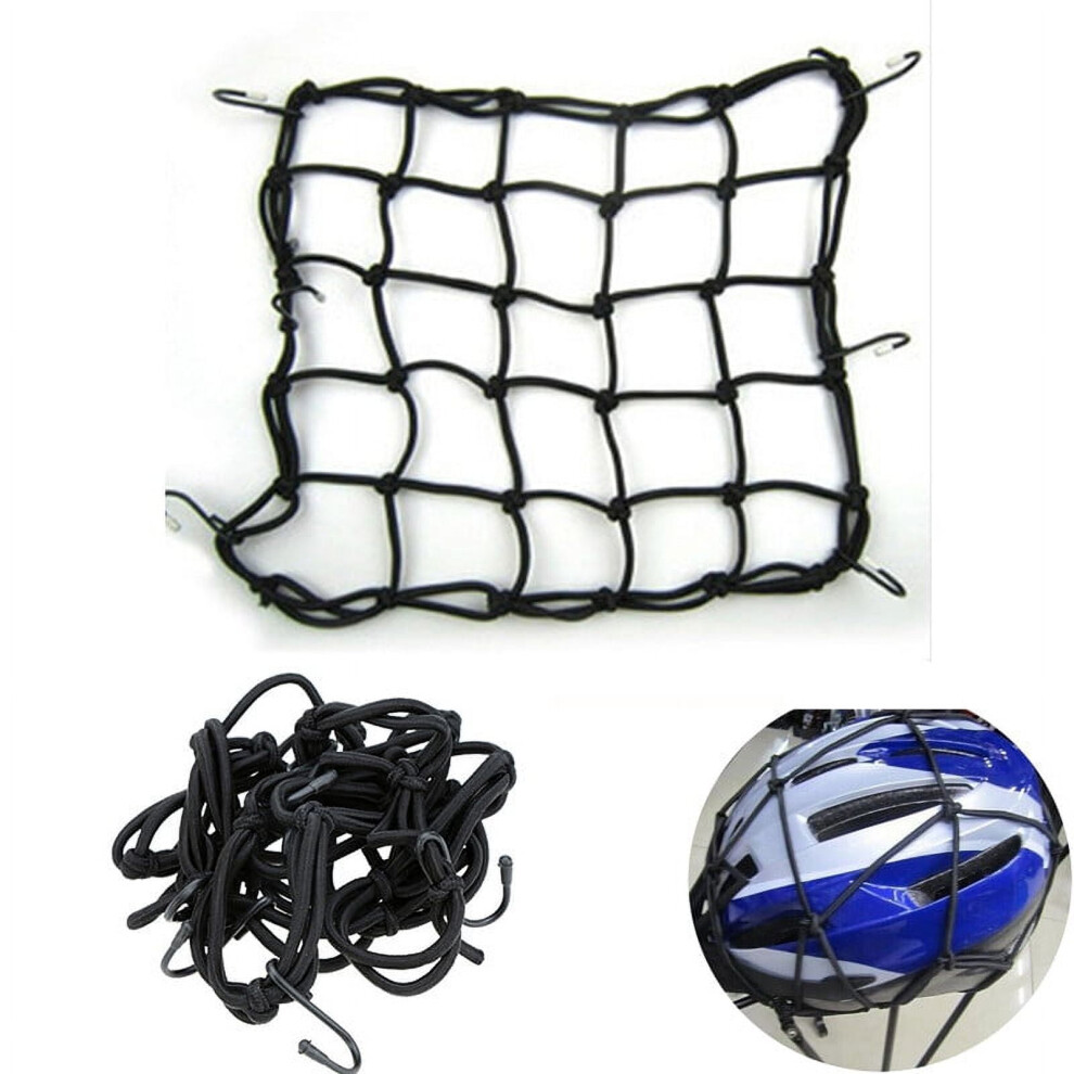 Heavy Duty Elastic Cargo Net With Hooks For Motorcycle Black 913211383384