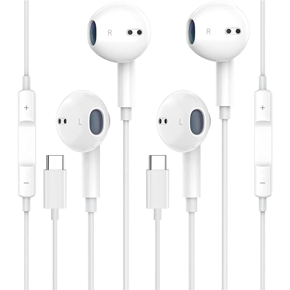 Usb-C In-Ear Headphones With Mic And Volume Control 2-Pack 913211384763