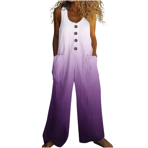 Macacão feminino sem mangas com estampa floral (1 peça) 1