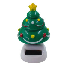 Solar Christmas car dashboard decor elf snowman tree elk