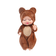 Lifelike Mini Kids Doll with Animal Clothes, 1 Piece