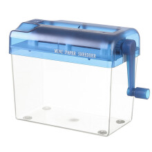 Mini manual paper shredder blue A4 portable
