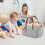 Diaper Caddy Organizer Felt Portable Gray 1 Pack 4