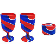 Verres à vin sans pied en silicone incassable (lot de 5)
