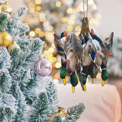 Duck Hunting Ornament Acrylic 2D Flat 1 Piece