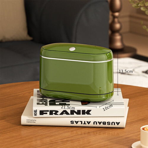 Desktop Narrow Gap Trash Can Home Office Small Retro