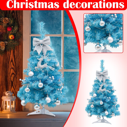 Blue LED Christmas Tree 18 inch pre-lit battery-operated
